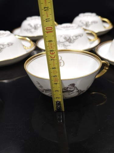 Bernardaud, servicio de té, colección, pastoral en grisaille. Limoges - Imagen 9 de 17