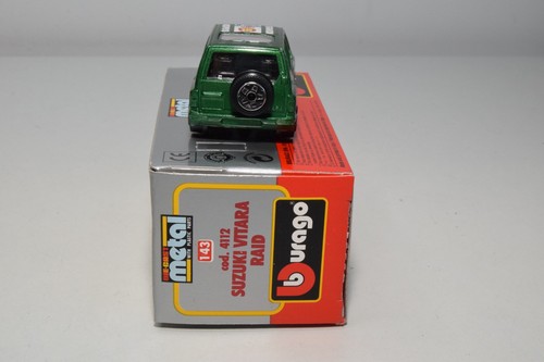 B73 1:43 BBURAGO BURAGO 4112 SUZUKI VITARA RAID #18 RALLY GREEN MIB - Picture 9 of 15