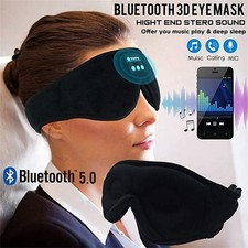 3D Sleep Mask Bluetooth Wireless Music Eye Mask, Ultra-Thin Speaker Cushion Eye