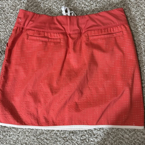 Adidas Running Skort Medium Red Built-In Shorts Athletic Tennis Golf Women Logo - Picture 6 of 10