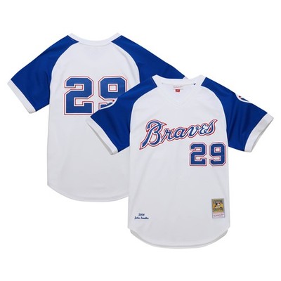Men's Mitchell & Ness John Smoltz White Atlanta Braves 2004 Cooperstown