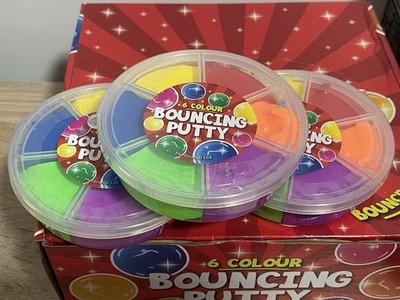 Hüpfkitt 6 Farben 50g x 3 Packungen Kinder Sinn Spaß Kinder Partytüten