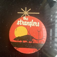 Vtg Stranglers Tin pin badge Punk Rock New Wave Music Band Rattus Norvegicus 