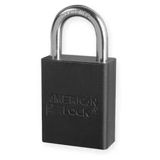 American Lock A1105blk Anodized Aluminum Safety Padlock, Keyed Different, 1-1/2