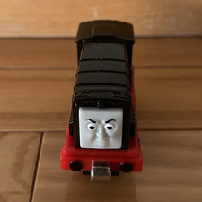 Black  Red Train Toy Engine with Face - Single Vehicle Train Engine