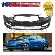 New Front Bumper Cover Black Fits 2014-2016 Kia Forte EX LX Korea Built Vehicle