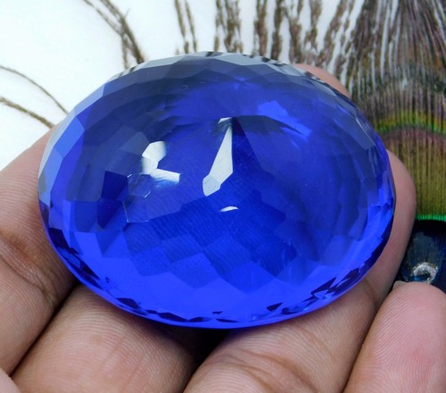 Certified 311.50 Ct Natural Tanzanite Oval Cut Deep Blue Loose Gemstone - Picture 9 of 9