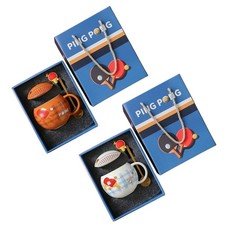 Ceramic Drinkware 420ml Capacity Table Tennis Memorabilia in Presentation Gift