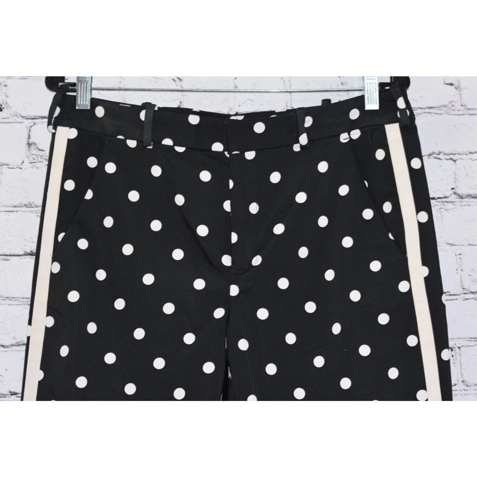 Calça polo de golfe elástica Ralph Lauren feminina preta branca bolinhas tamanho 8 - Imagem 3 de 4