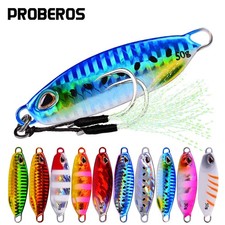 1/5pcs Big Jig Fishing Lure 10g-50g Fishing Jigs Saltwater Lures Metal Bass Jig