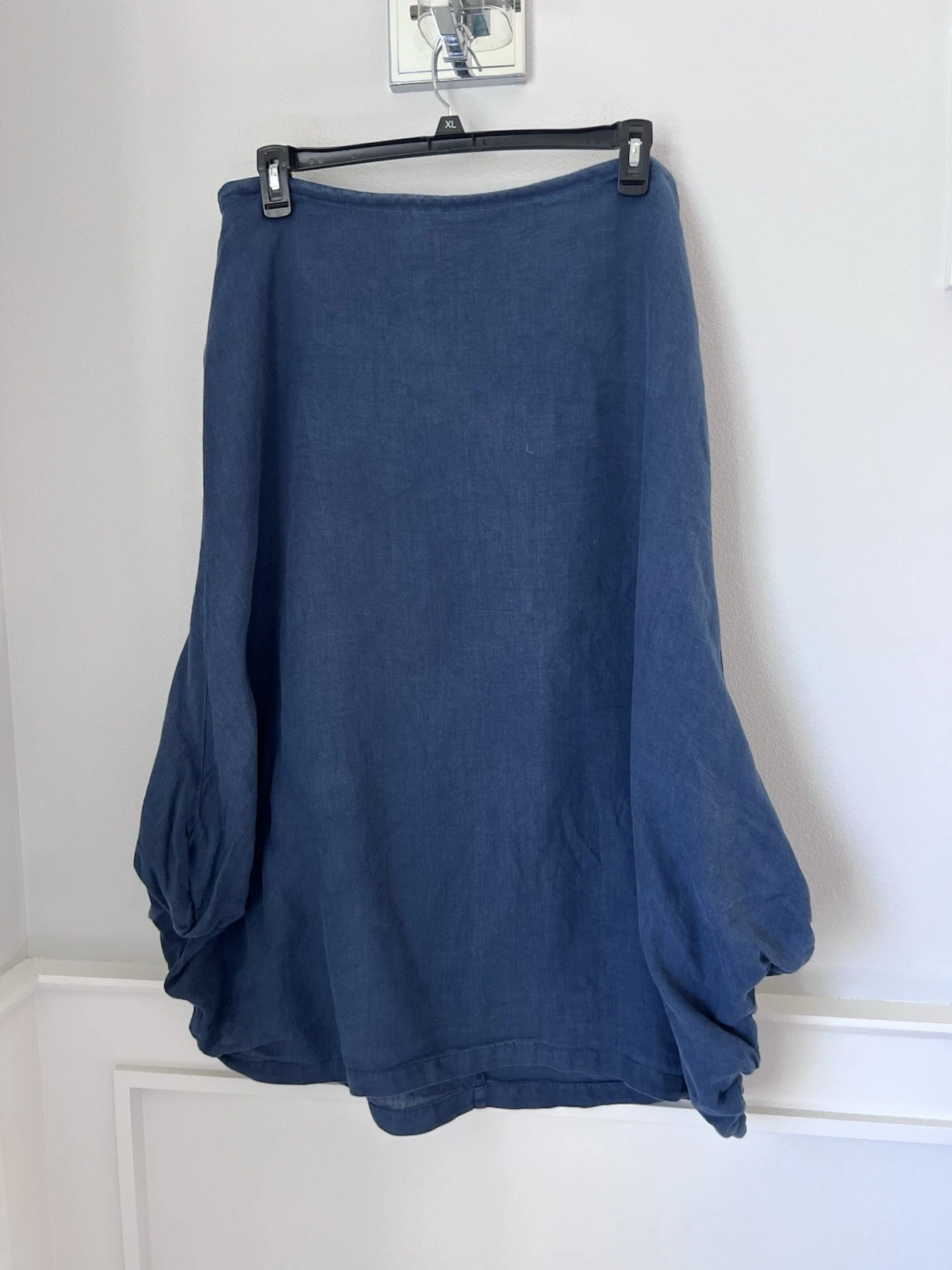 Womens Cut Loose Vintage Linen Long Skirt Size XL Lagenlook Style