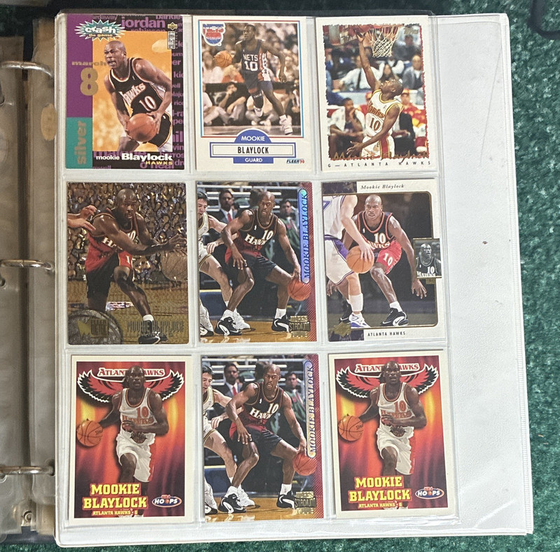 Fleer 1993-94 NBA Basketball Card Lot (9) Mookie Blaylock Fleer/Ultra/Hoops mint