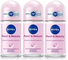 Nivea Pearl & Beauty Roll-On Deodorant, 50ml Each (3 Pack)