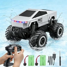 1:16 Scale Monster Truck RC Car, Amphibious Remote Control Car 4WD All Terrain