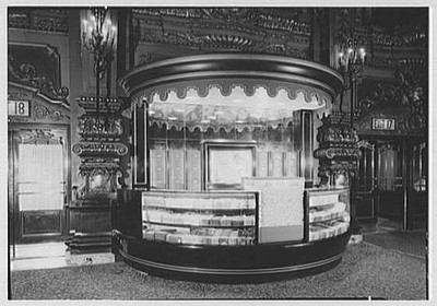 Photo:RKO theatre candy stand, New York City. Stand II, view I