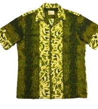 Vintage 60s Iolana Hawaiian Shirt Loop Collar Tiki Beach Adult Medium