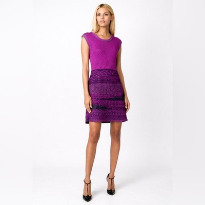 purple chanel dress Mid-length dress