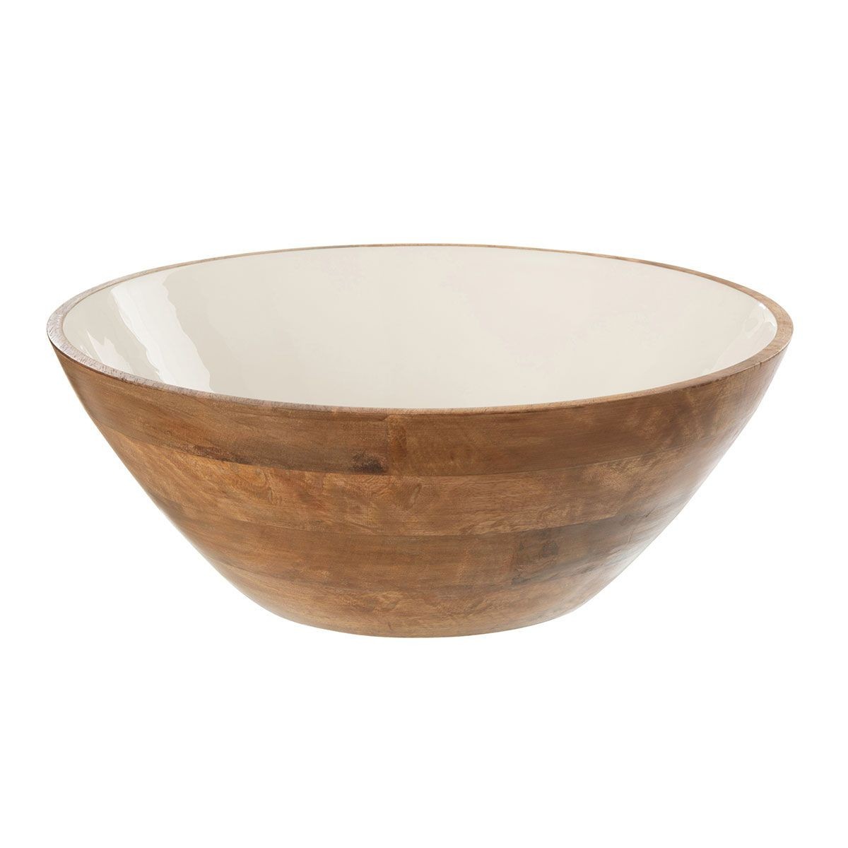 Saladier rond en bois Kos de 40 cm idéal pour vos repas d'été en terrasse