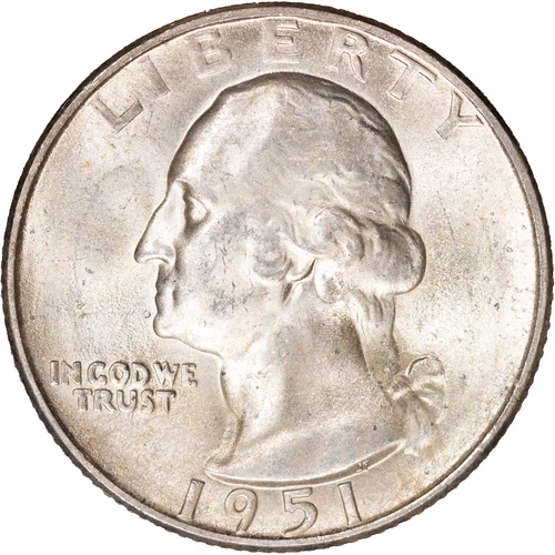 1951-S 25c Washington Silver Quarter ~ Uncirculated