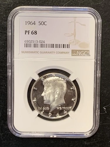 1964 Kennedy Half NGC PF 68 Silver Proof