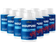 Insupure- Blood & Heart Support- 10 Bottles- 600 Capsules