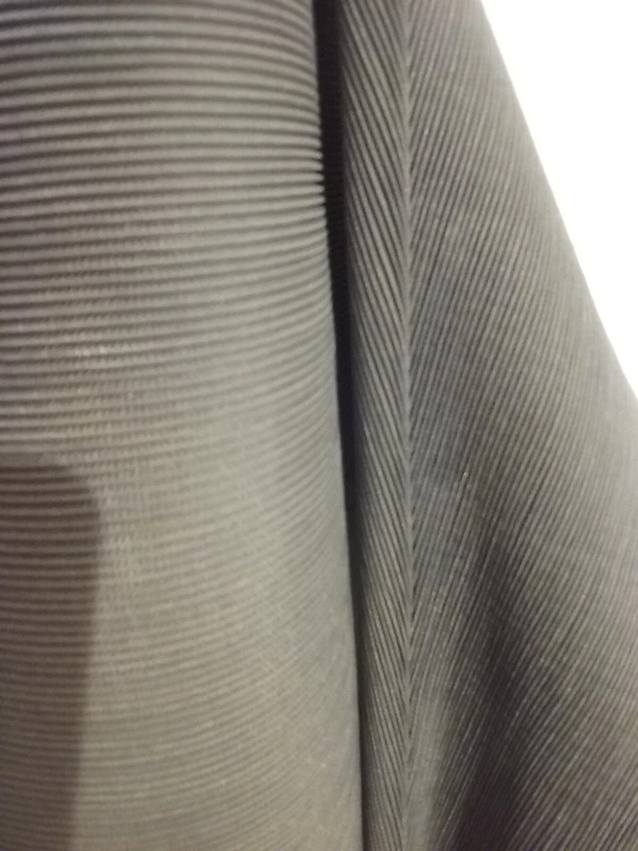 Pleated plisse bolero jacket, charcoal, washable, scalloped, open, Korean, BNWOT - image 4 of 4