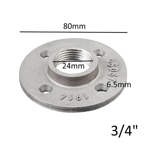 Flangia in lega di alluminio 1/2", 3/4" o 1"" raccordi per tubi a pavimento/a parete per fai da te - Foto 10 di 14