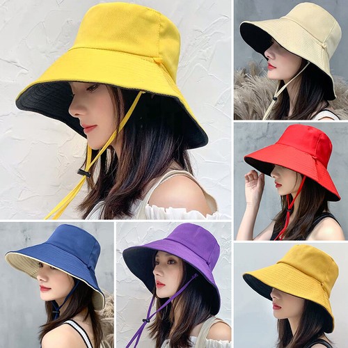 Women Wide Brim Caps Anti-UV Sunscreen 