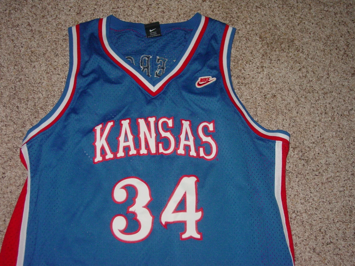NCAA Kansas Jayhawks Basketball Jersey NIKE 34 PAUL PIERCE Vintage XXL