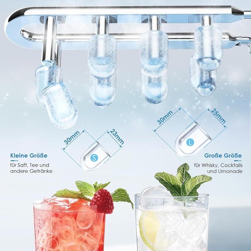 Eiswürfelmaschine Eiswürfelbereiter Icemaker Ice Maker Machine 2 Eiswürfel-Größe - Afbeelding 10 van 19