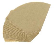 Coffee Filter Papers Size 4 Unbleached Brown Replacement Cones x 100 Made in EU