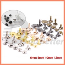 Double Cap Rivets Studs Rapid Rivets Leather Craft Repair 6mm 8mm 10mm 12mm