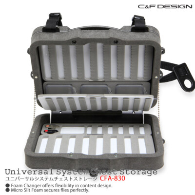 C&F DESIGN Universal System Chest Storage Fly Tippet Fishing CFA-830 Black New