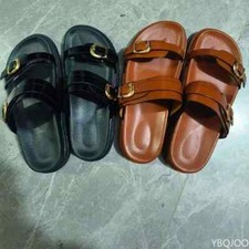 Woman Classic Buckle Design Casual Thick Bottom slippers Ladies Beach Shoes Open