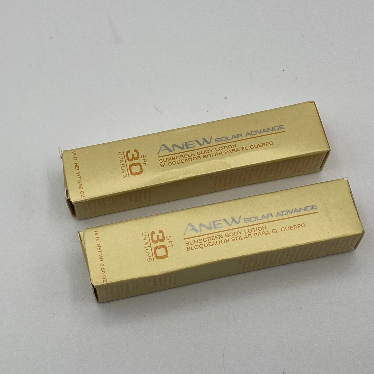 Avon Anew Solar Advance Sunscreen Body Lotion. SPF 30 UVA/UVB 0.50 oz 2X New