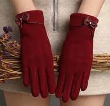 New Gloves Women Keep Warm Touch Screen Plus Velvet/fleece Windproof Cute Lovely