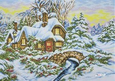 Bead Embroidery Kit Winter DIY Beaded Stitching Bead Needlework bs 2126