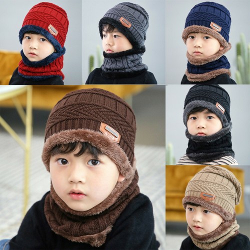 Warm Winter Hats For Kid Hat+Scarf 