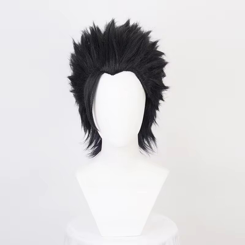 Anime Final Fantasy FF7 Zack Fair Cosplay Wigs Short Black Slicked-back