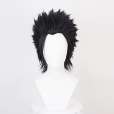 Anime Final Fantasy FF7 Zack Fair Cosplay Wigs Short Black Slicked-back