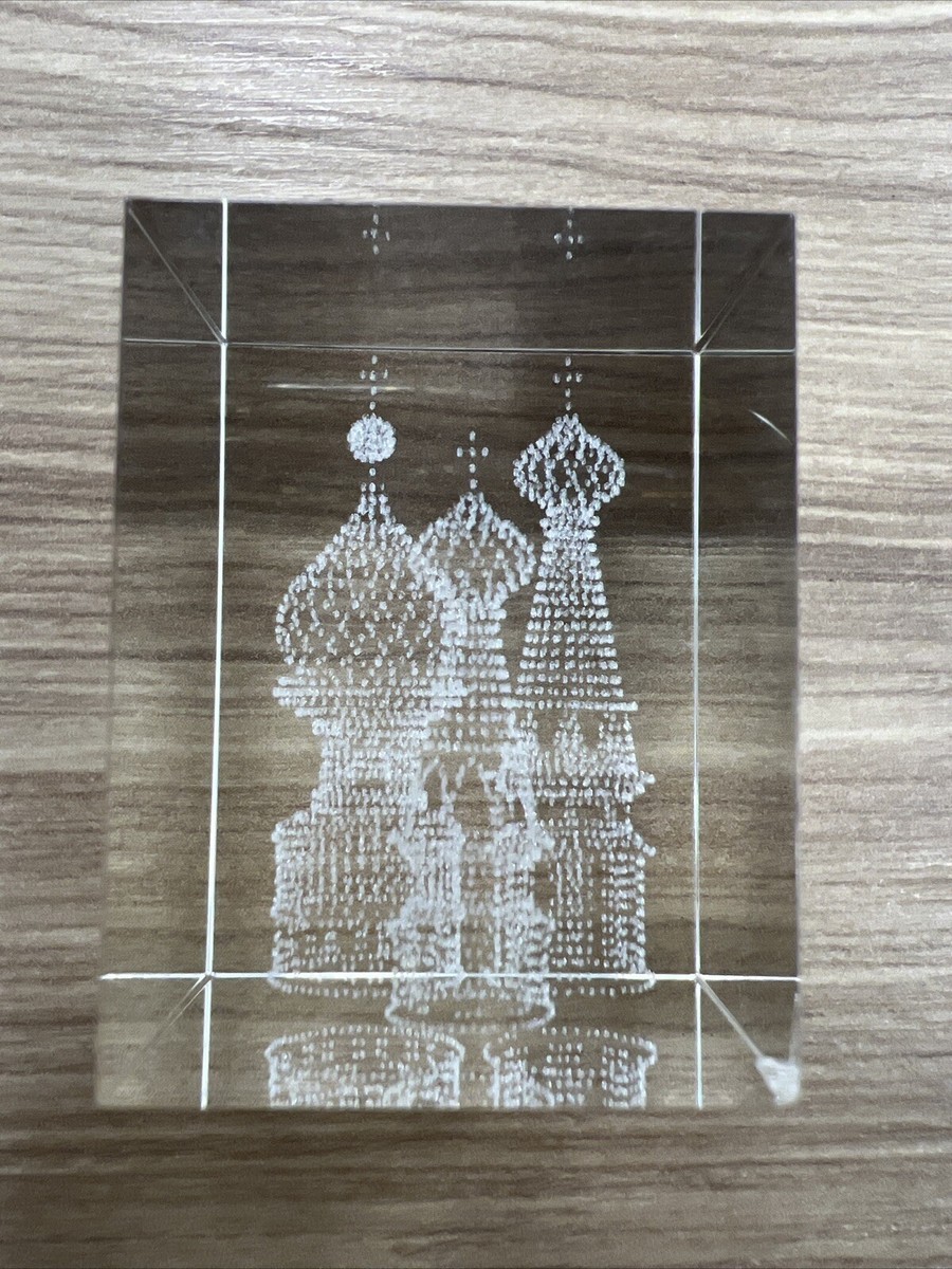 MABE アートブック Crystal Paperweight St Basil Cathedral Moscow Russia Mockba