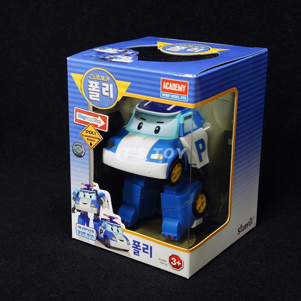 Robocar Poli POLI Blue Transforming Robot Police Car figure Toy Set by Academy - Image 2 of 3