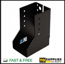 Decorative BLACK Concealed Joist Hanger For Timber Pergola Carport 45x97mm WBZ4C
