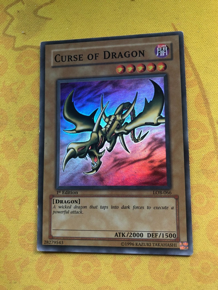 Yugioh Curse of Dragon Super Rare LOB-066 1st Edition Lightly