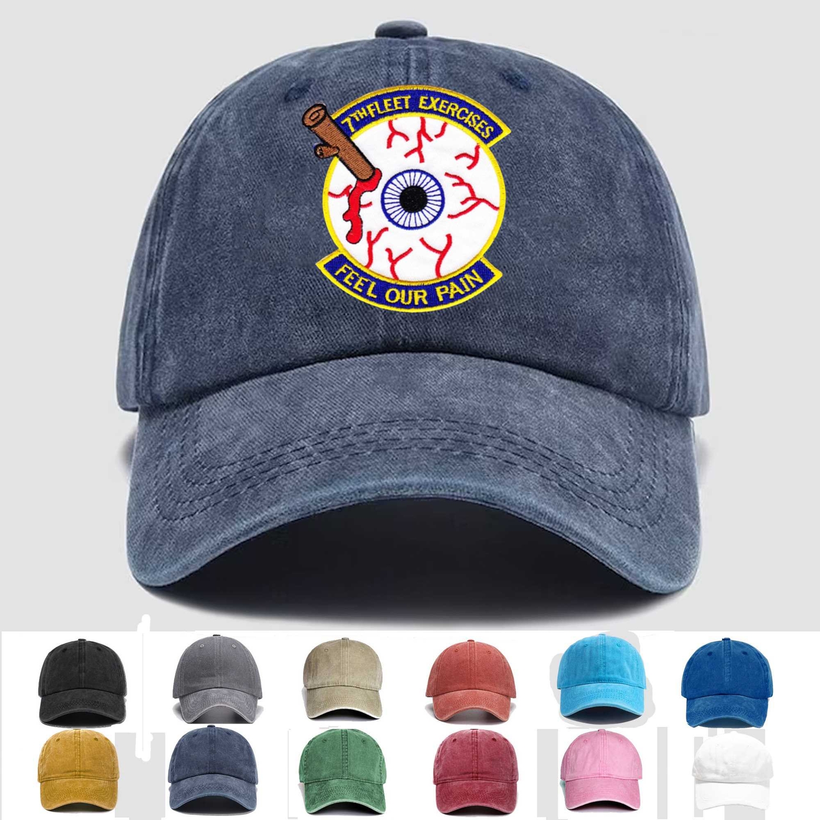 Custom Embroidered Hat Seventh Fleet Exercises Feel Our Pain, Veteran Cap, Gift