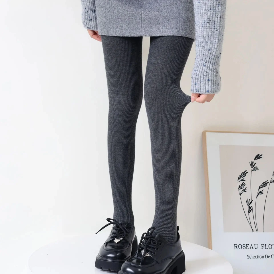 Winterfaden Einfarbige Wollstrumpfhosen - Dicke, Warme, Dehnbare und Figurformen - Bild 4 von 4