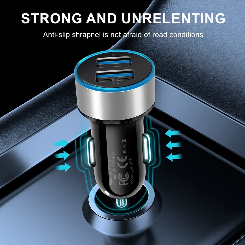 Wholesale Fast Dual USB Car Charger For iPhone 16 15 14 13 12 11 X PRO MAX PLUS - Image 2 of 4