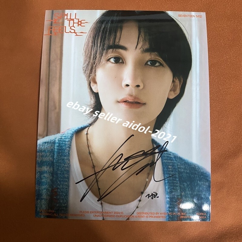 SEVENTEEN JEONGHAN AUTOGRAPHED SIGNED PHOTO K-POP COLLECTION 8*10