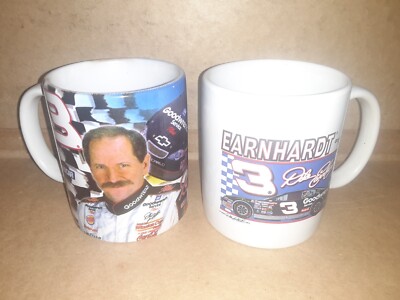 Pair Of Dale Earnhardt Ceramic Coffee Mugs/Cups