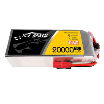 Tattu Semi-Solid State 20000mAh 22.2V 5C 6S Lipo Battery With AS150+XT150 Plug